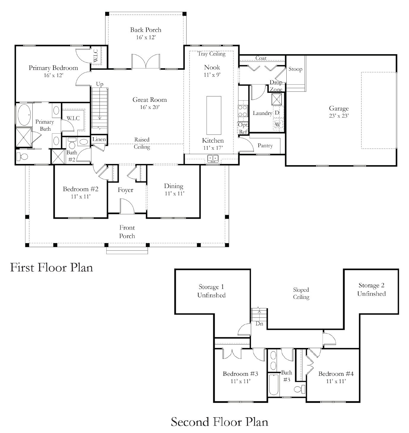 Rock River Homes Rivanna + Garage Floor Plan