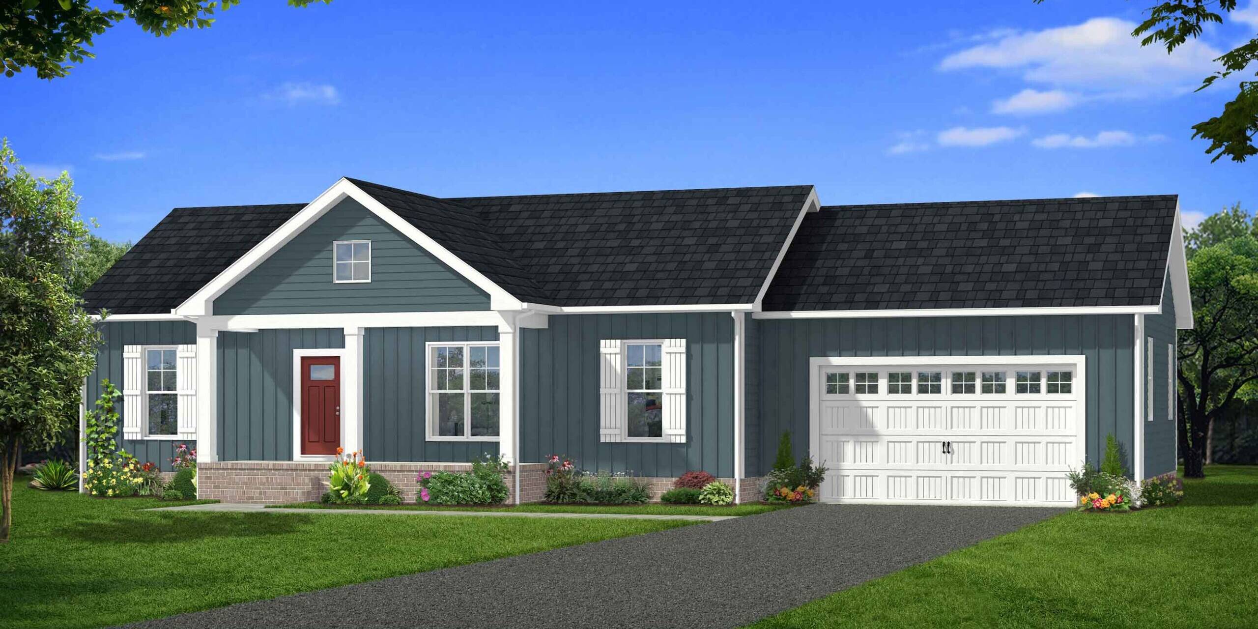 Laurel Creek + Garage Elevation A